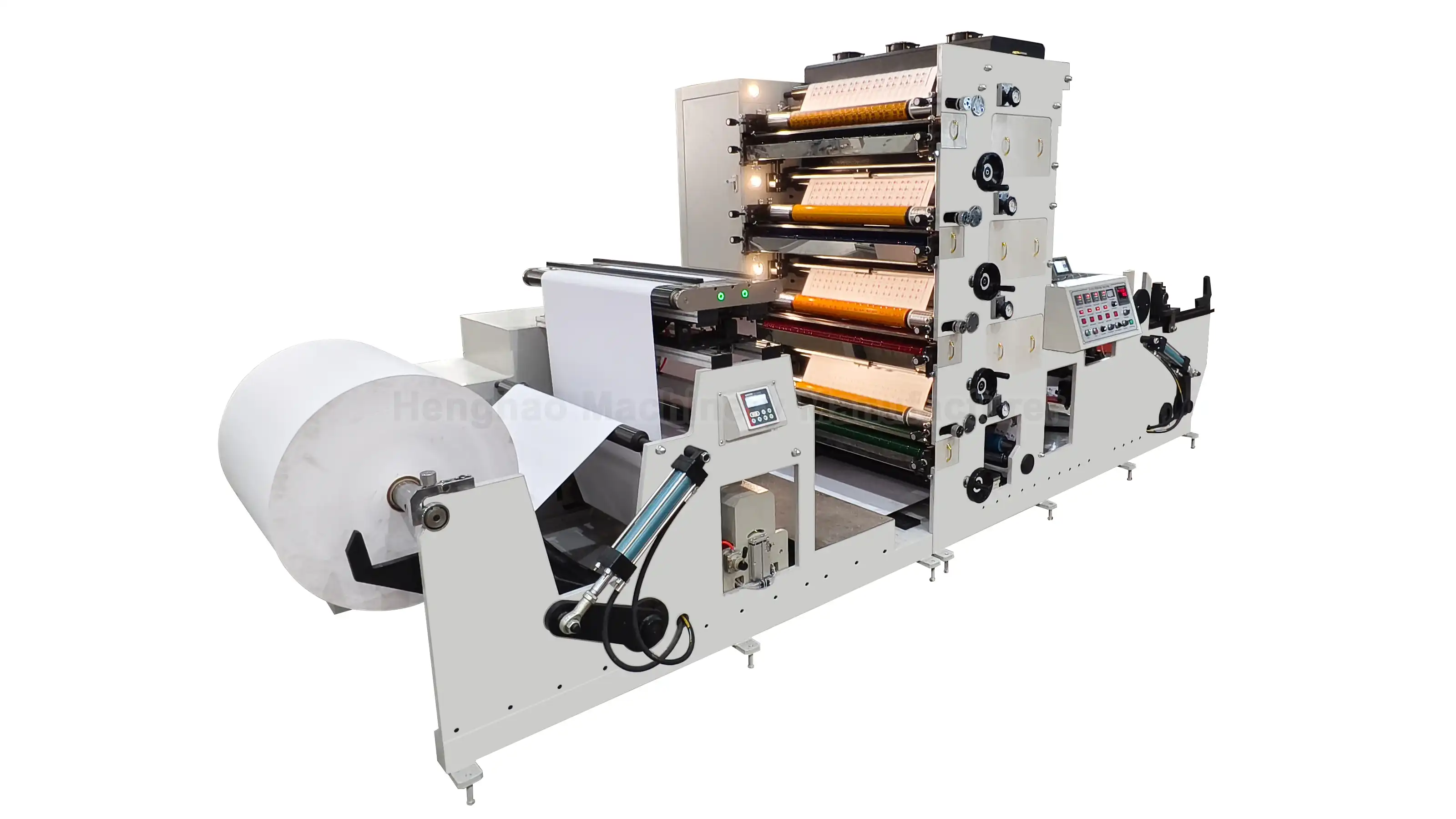 Impresora Flexo 4 Colores de Gran Formato HRY-850A para Rollos de Papel